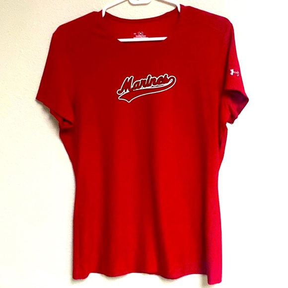 Under Armour Heat Gear Marines Lg T-Shirt size Lg - Picture 1 of 9
